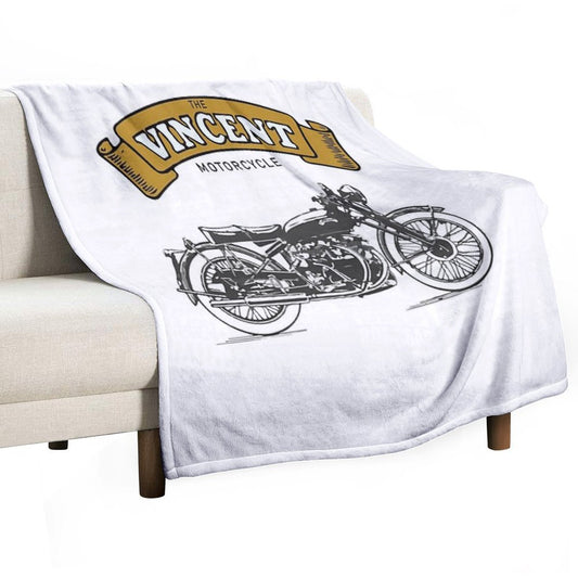 Vincent Rapide Motorcycle Throw Blanket
