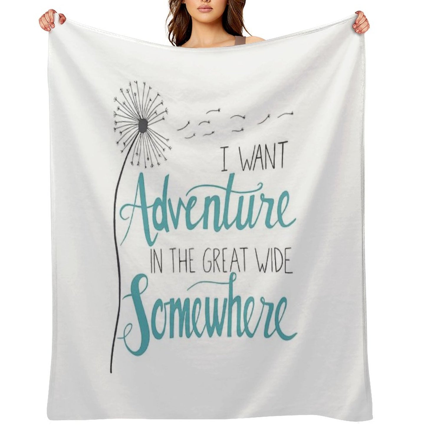 I Want Adventure Throw Blanket