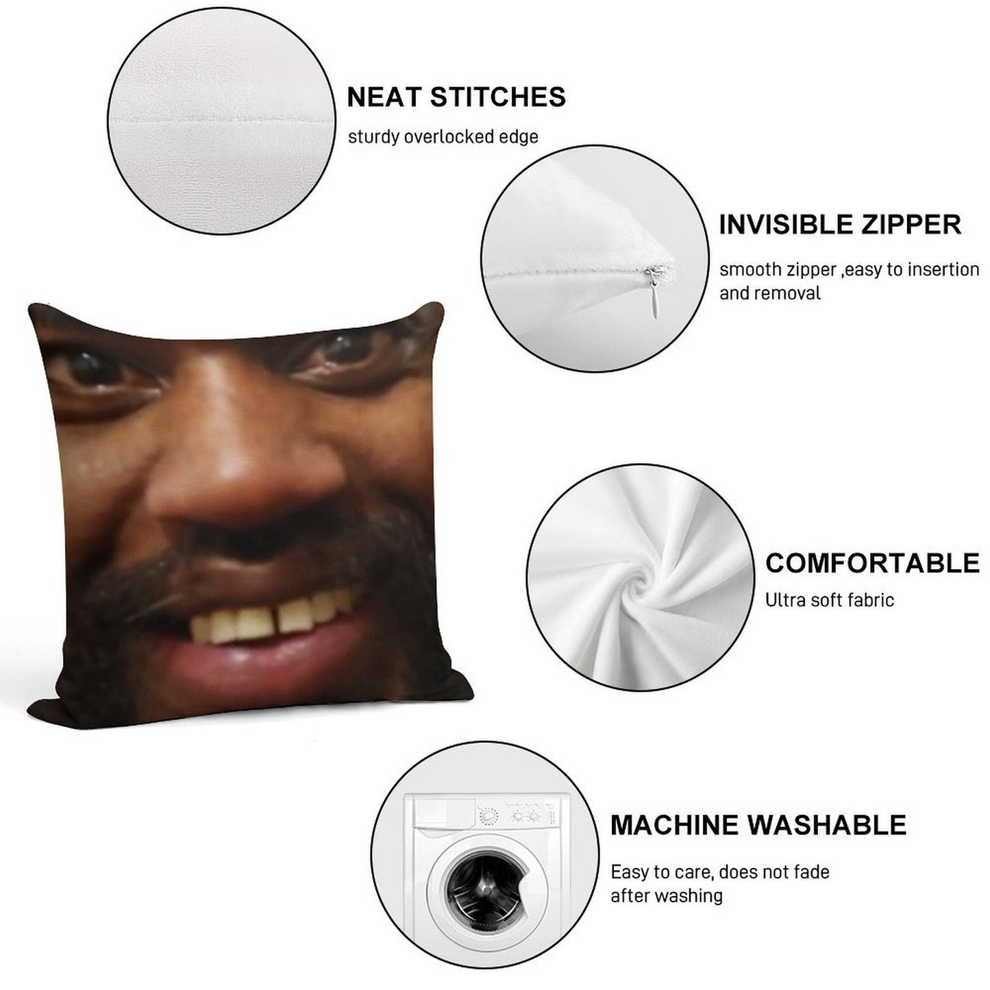 MC Ride Soft Shrink-Resistant Throw Pillow