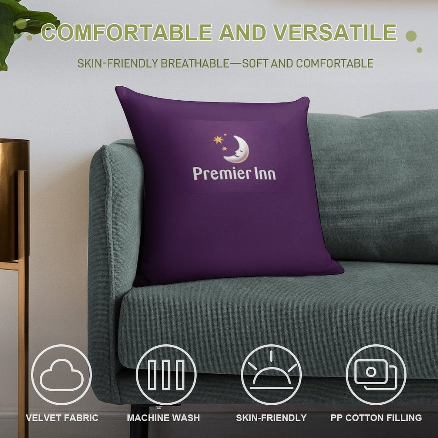 PREMIER INN Soft Luxury Feel Throw Pillow