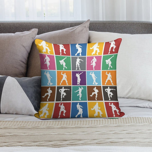 Battle Royale Victory Dance Rainbow Lattice Funny Soft Reinforced Edging Throw Pillow