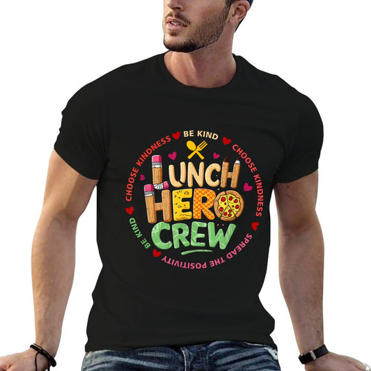 School Lunch Hero Squad Funny Cafeteria Workers Crew Lady T-Shirt