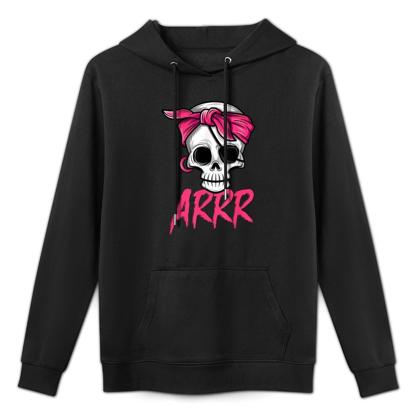 Pirate Dead With Eye Patch Pink Bandana Halloween Costume Durable Construction Hoodie