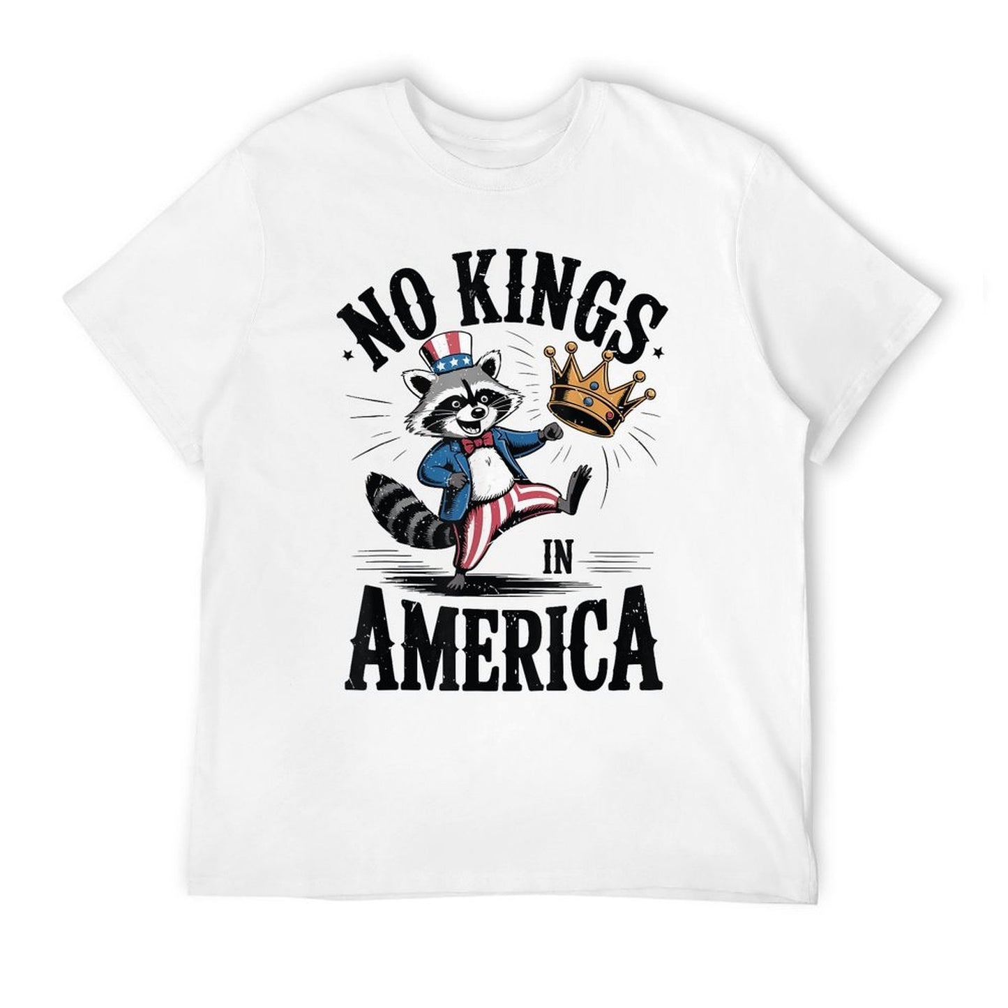 No Kings America Funny Raccoon 4th July Trash-Panda Toddler Versatile T-Shirt