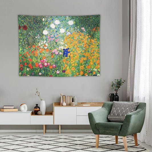 Flower Garden by Gustav Klimt Tapestry