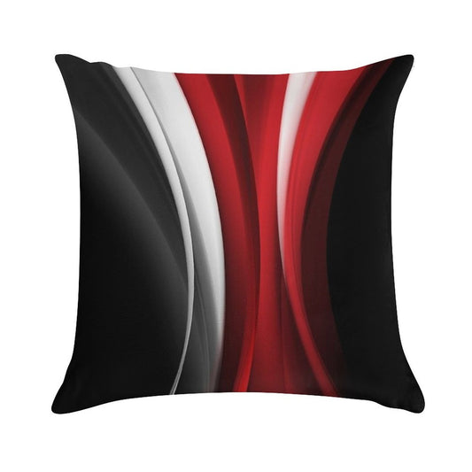 Red And White Soft Home Decor Throw Pillow