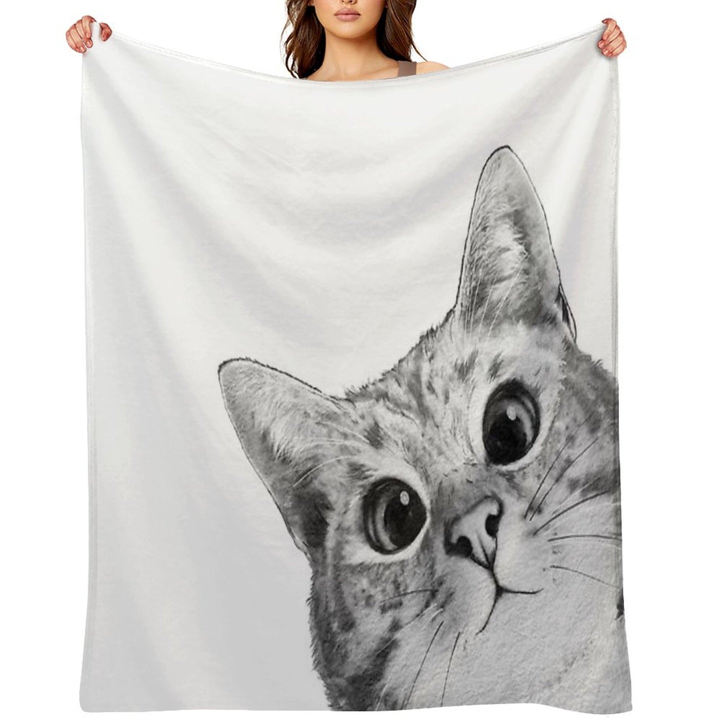 Sneaky Cat Throw Blanket