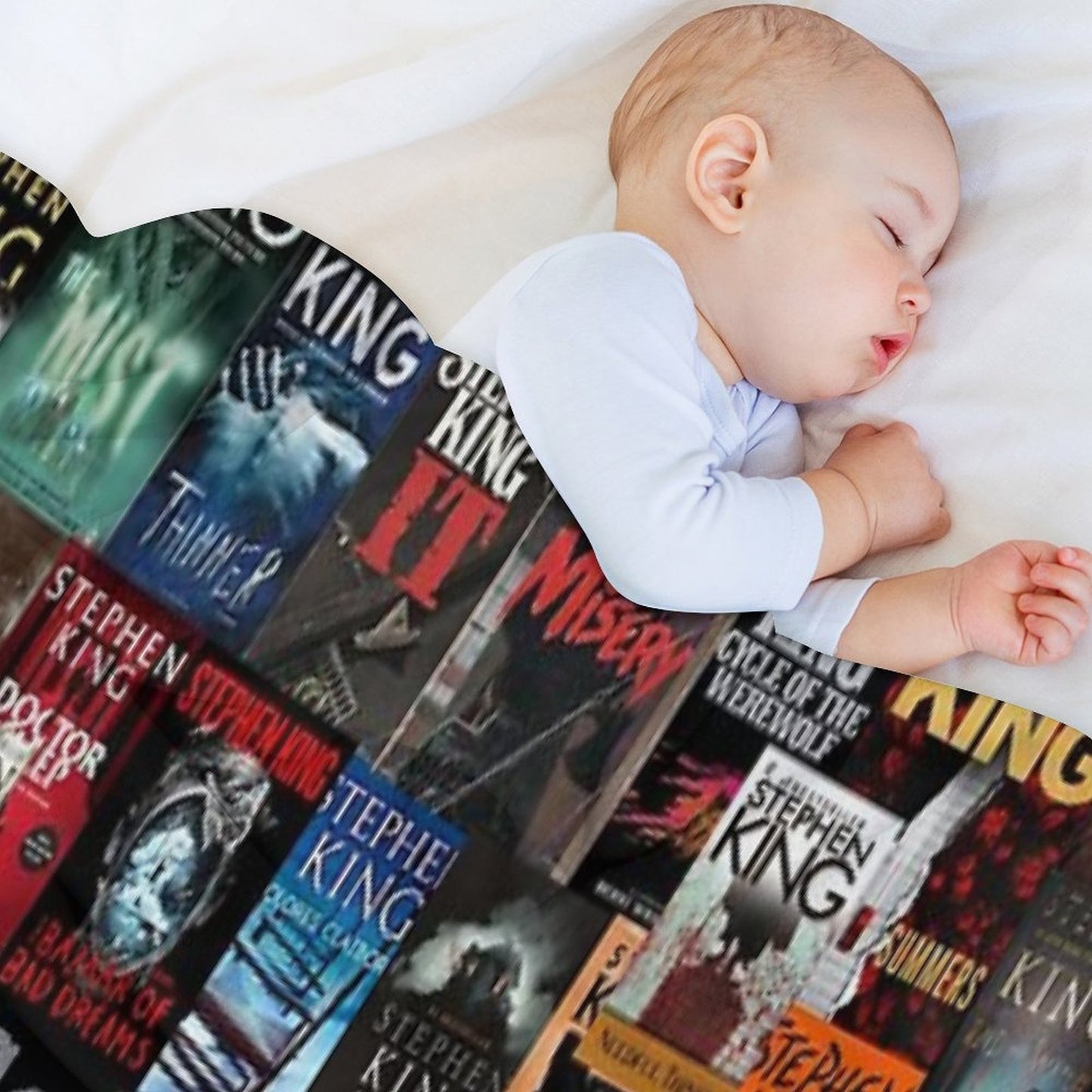 Stephen King Book Covers, Constant Reader Throw Blanket