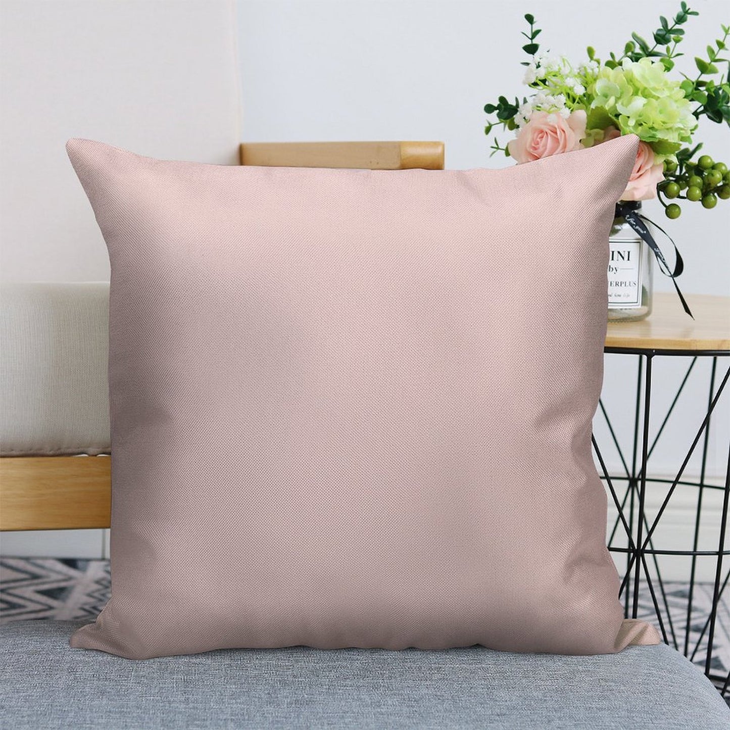 BEAUTIFUL COLORS BLUSH PINK COTTON CANDY LIGHT PINK OVER 100 SHADES OF PINK AT OZCUSHIONS Linen Throw Pillow Cover