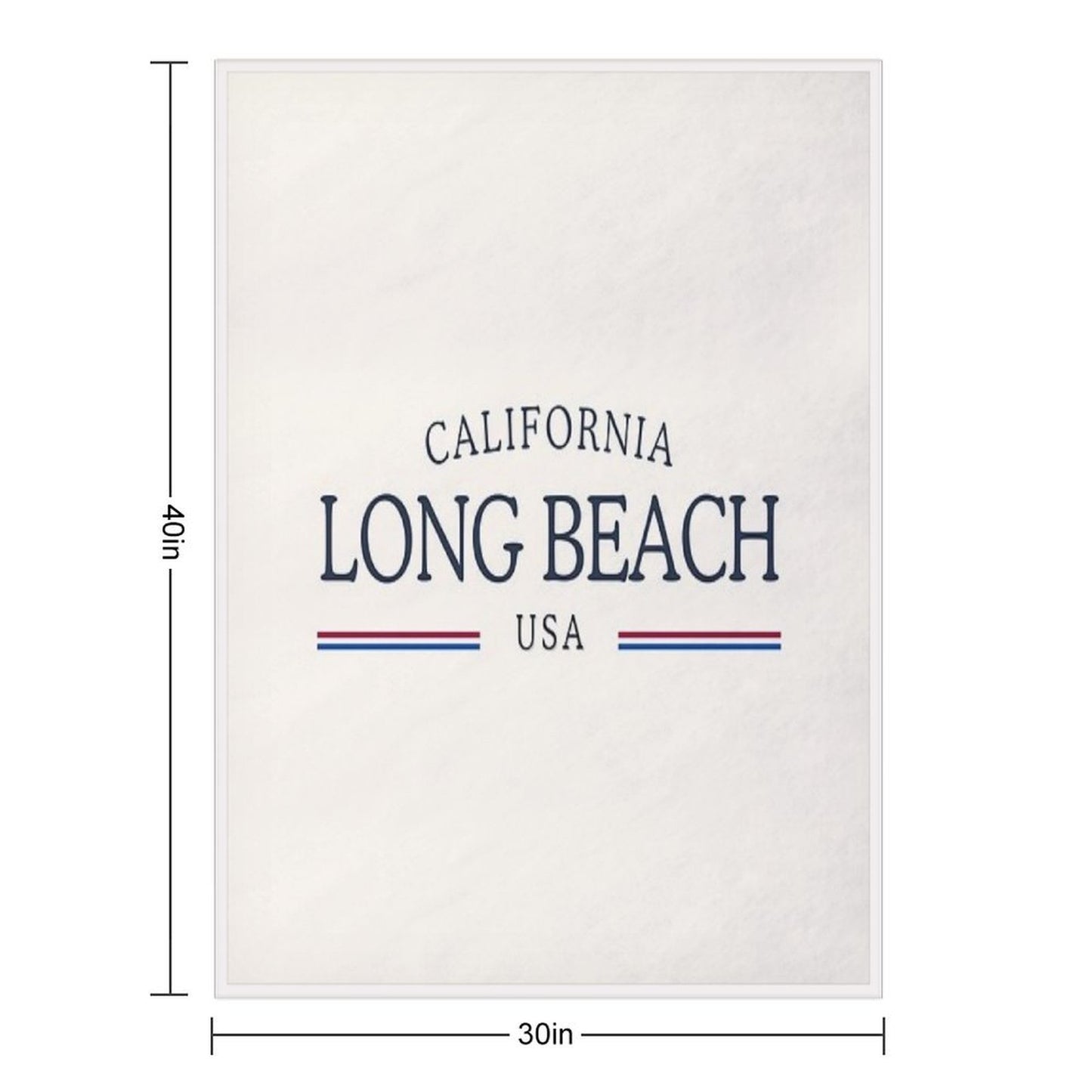 Long Beach California Heritage – Classic Cream Throw Blanket