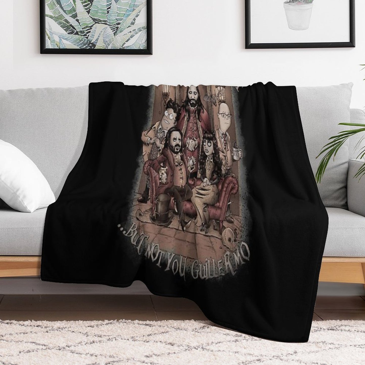 Vampire Family Portrait Throw Blanket