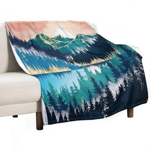 Lake Mist Throw Blanket