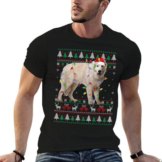 Maremma Sheepdog Christmas Ugly Sweater Dog Lights Xmas Classic T-Shirt