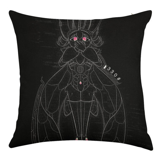 An Unspoken Code (Dark) Linen Throw Pillow Cover