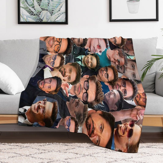Robert Downey Jr. Photo Collage Throw Blanket