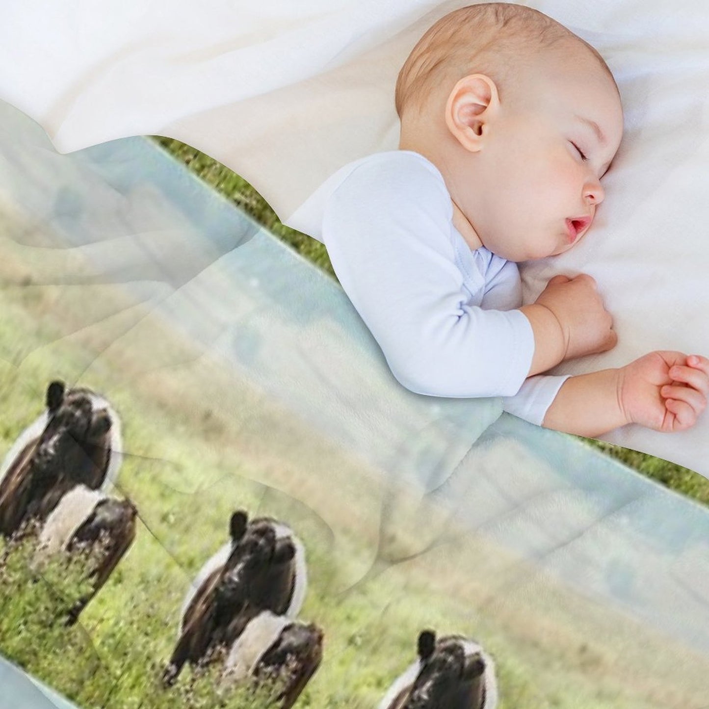 Belted Galloway Cow And Calf Throw Blanket