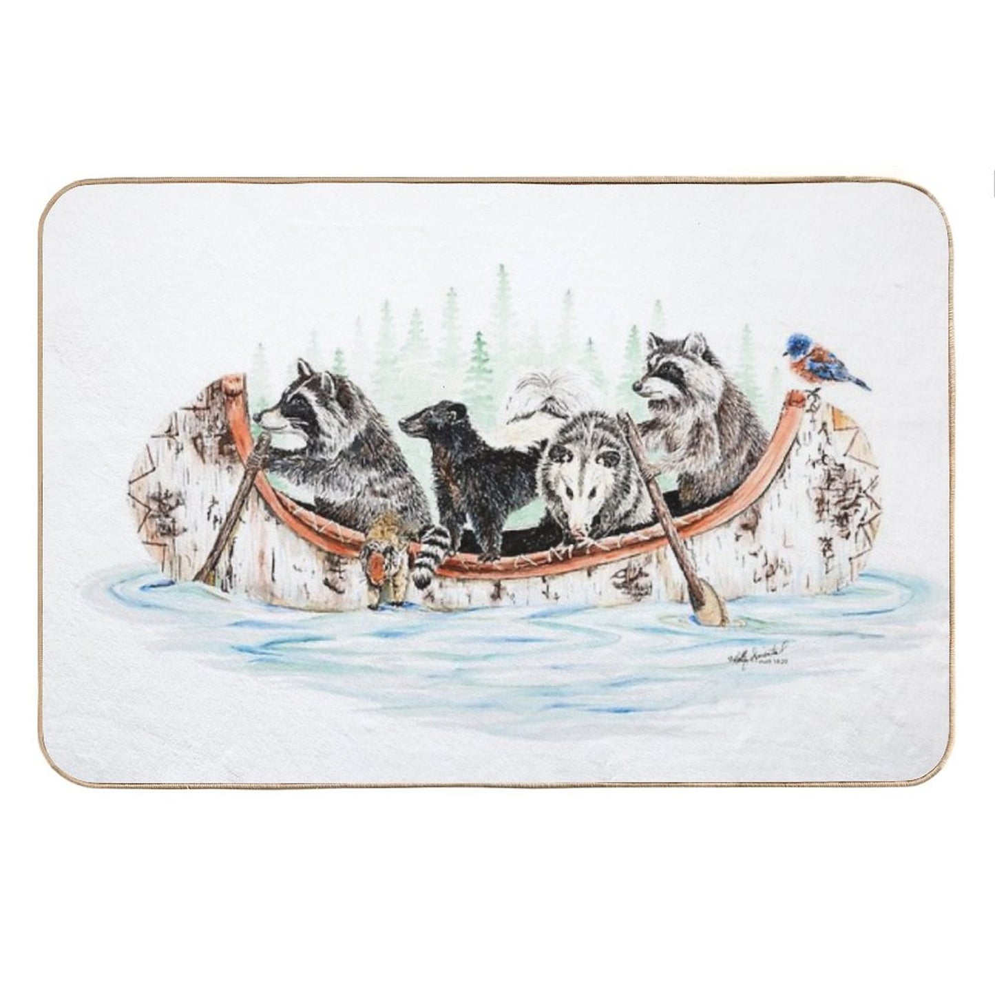 Critter Canoe - Forest Animals Bath Mat