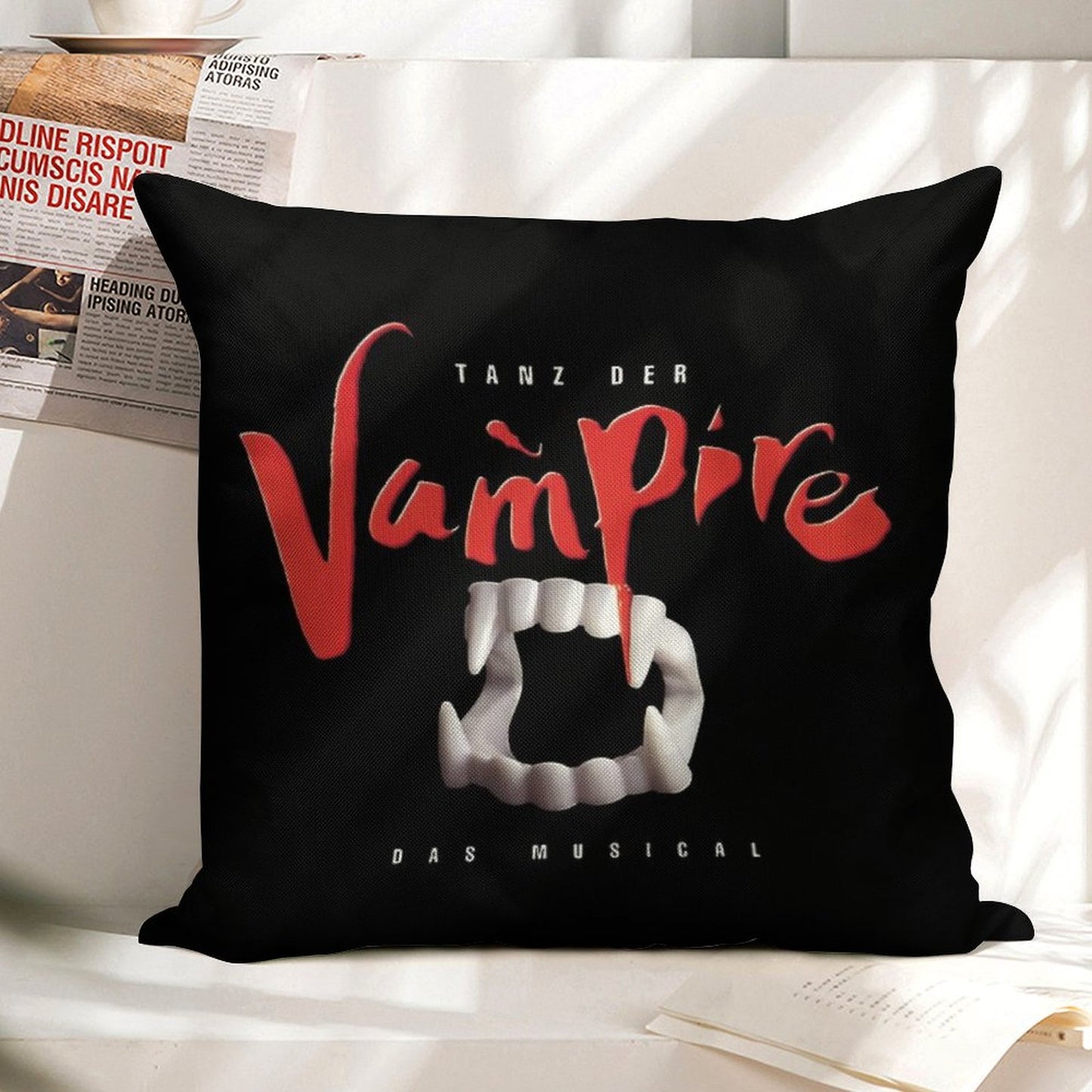 Tanz Der Vampire Linen Throw Pillow Cover