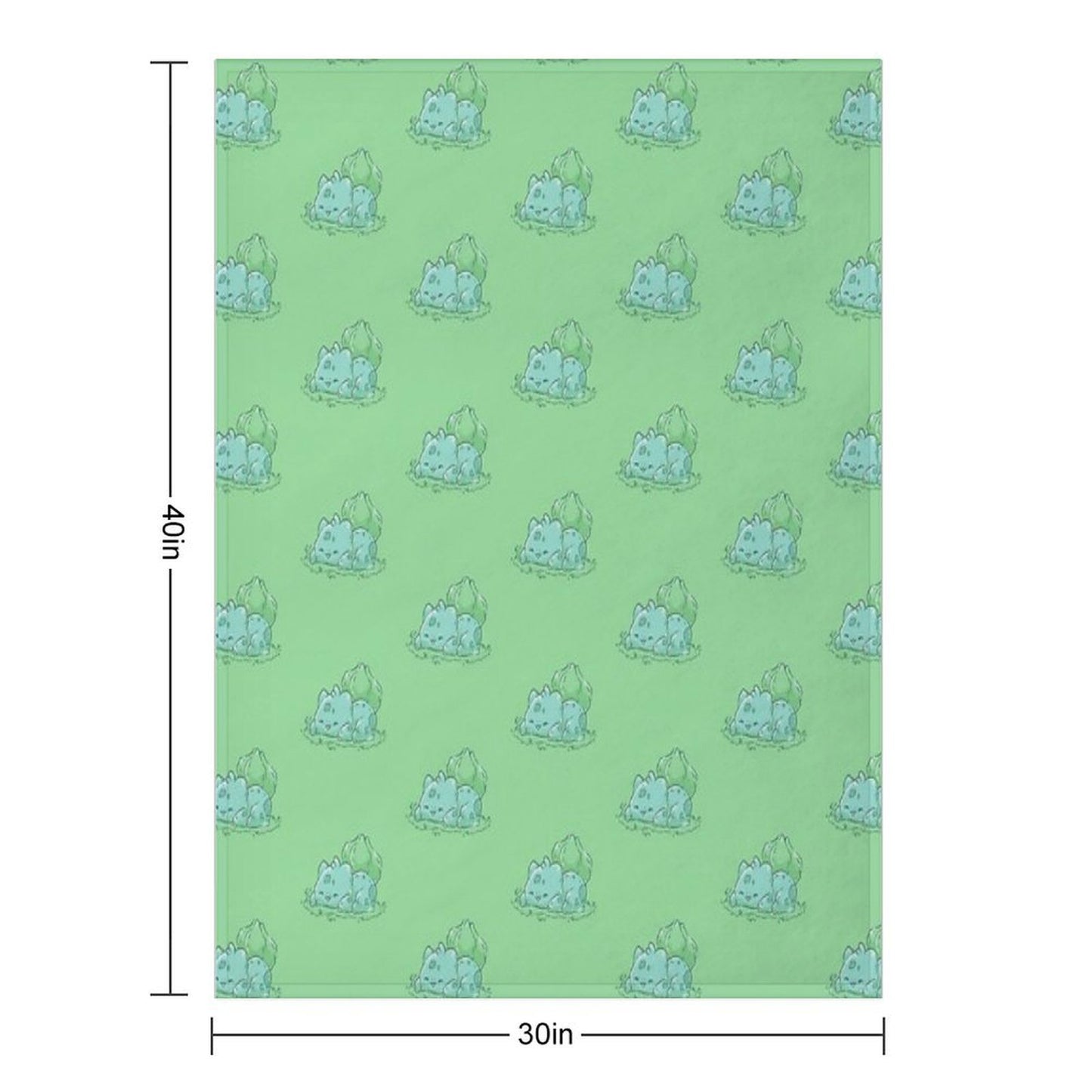 Poke Starters Kanto Bulba Throw Blanket