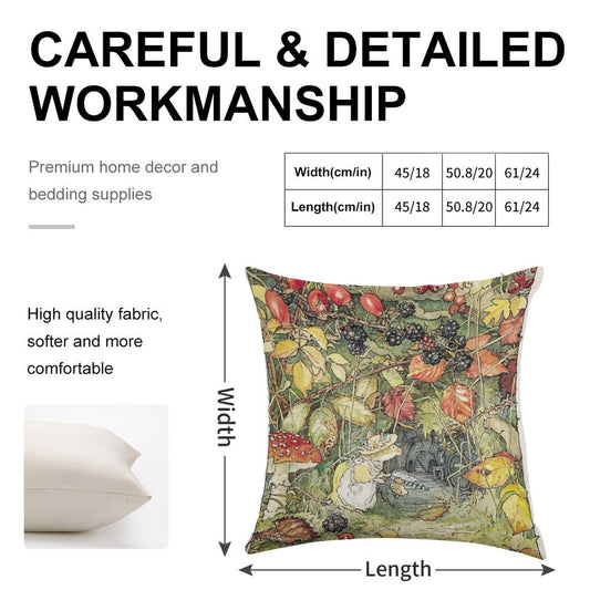 Primrose at The Entrance to The Tunnels Linen Throw Pillow Cover