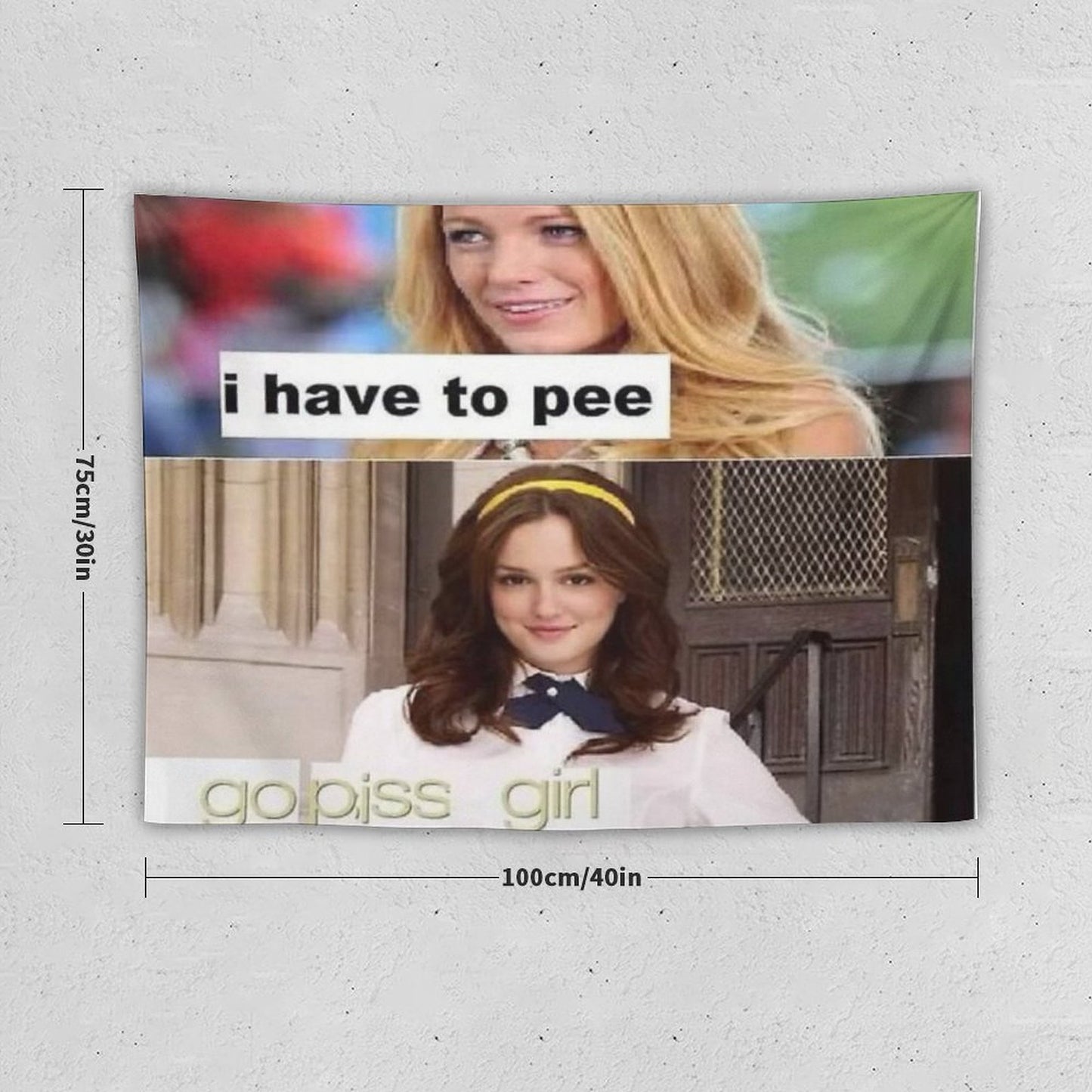 I Have to Pee Go Piss Girl Tapestry