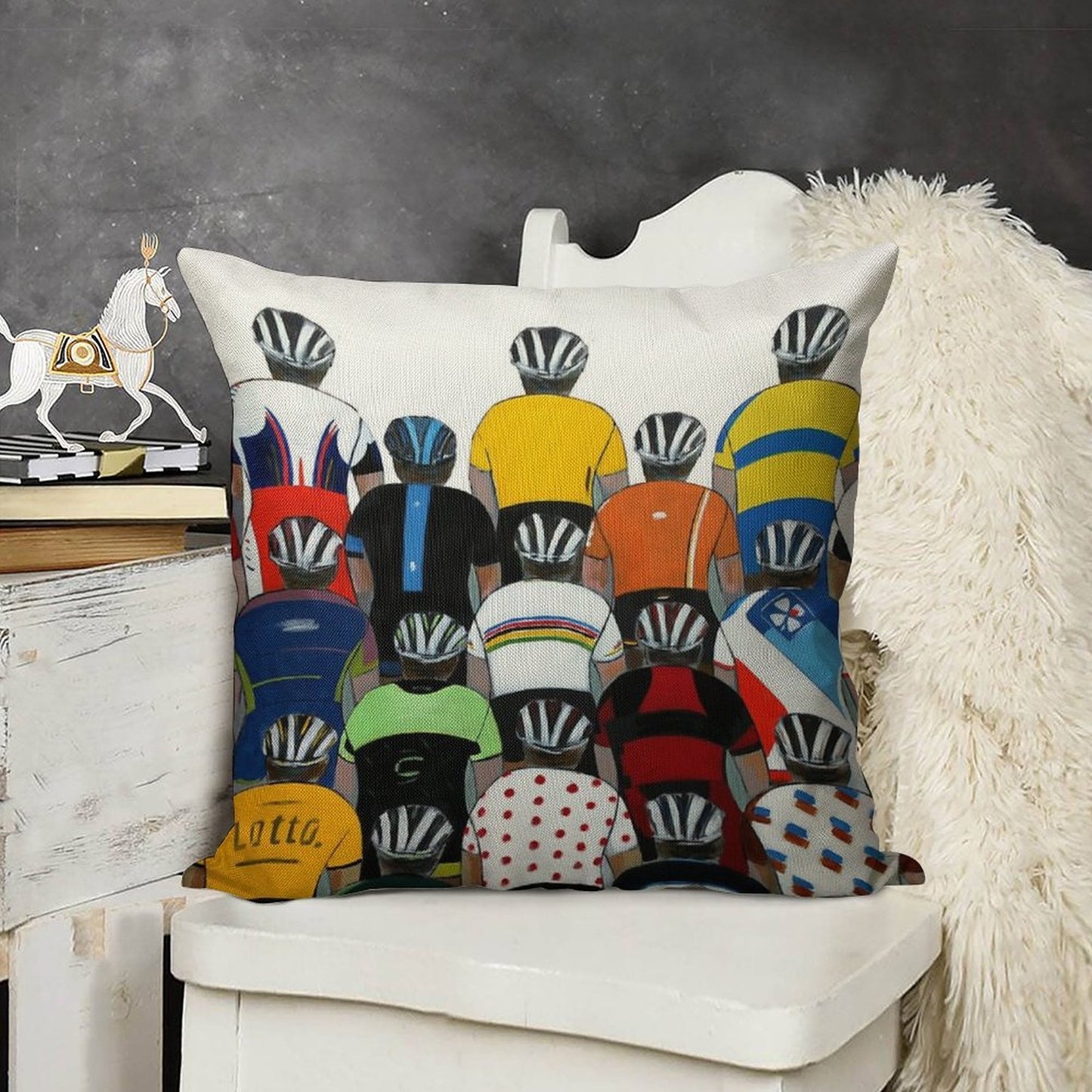 Maillots Shirt Linen Throw Pillow Cover