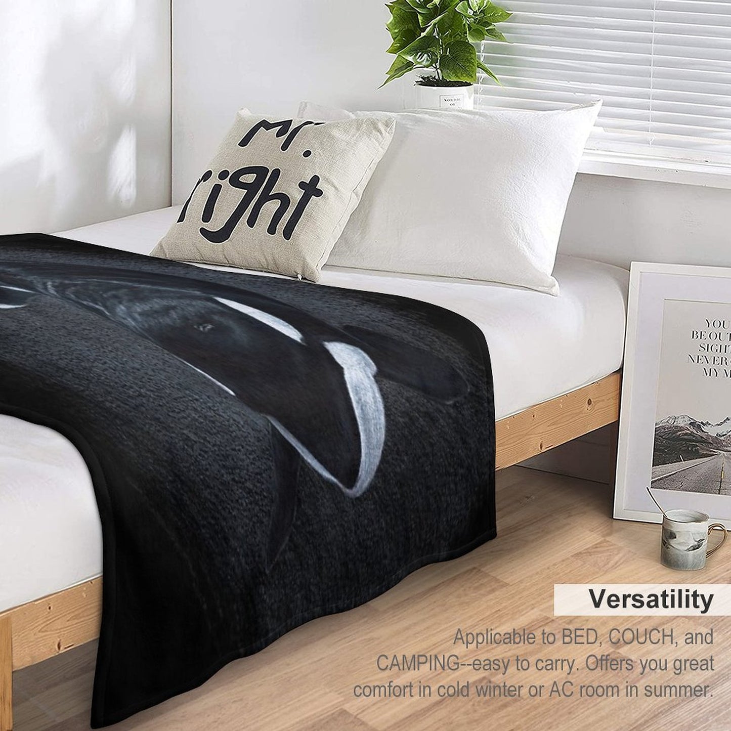 White Whale - Orca Throw Blanket