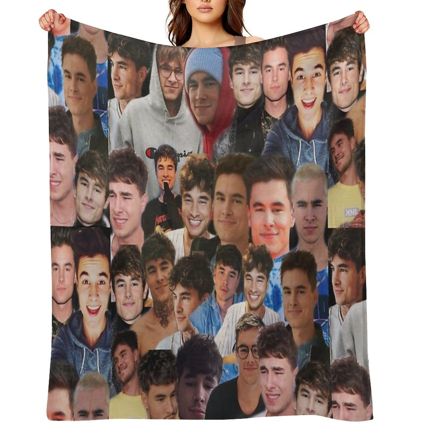 Kian Lawley Photo Collage Throw Blanket