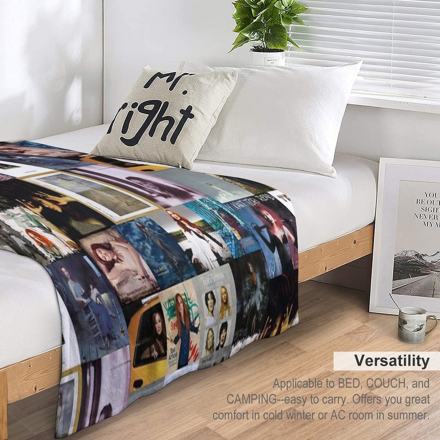 Tori Amos Album Records Collage Collection Print Throw Blanket