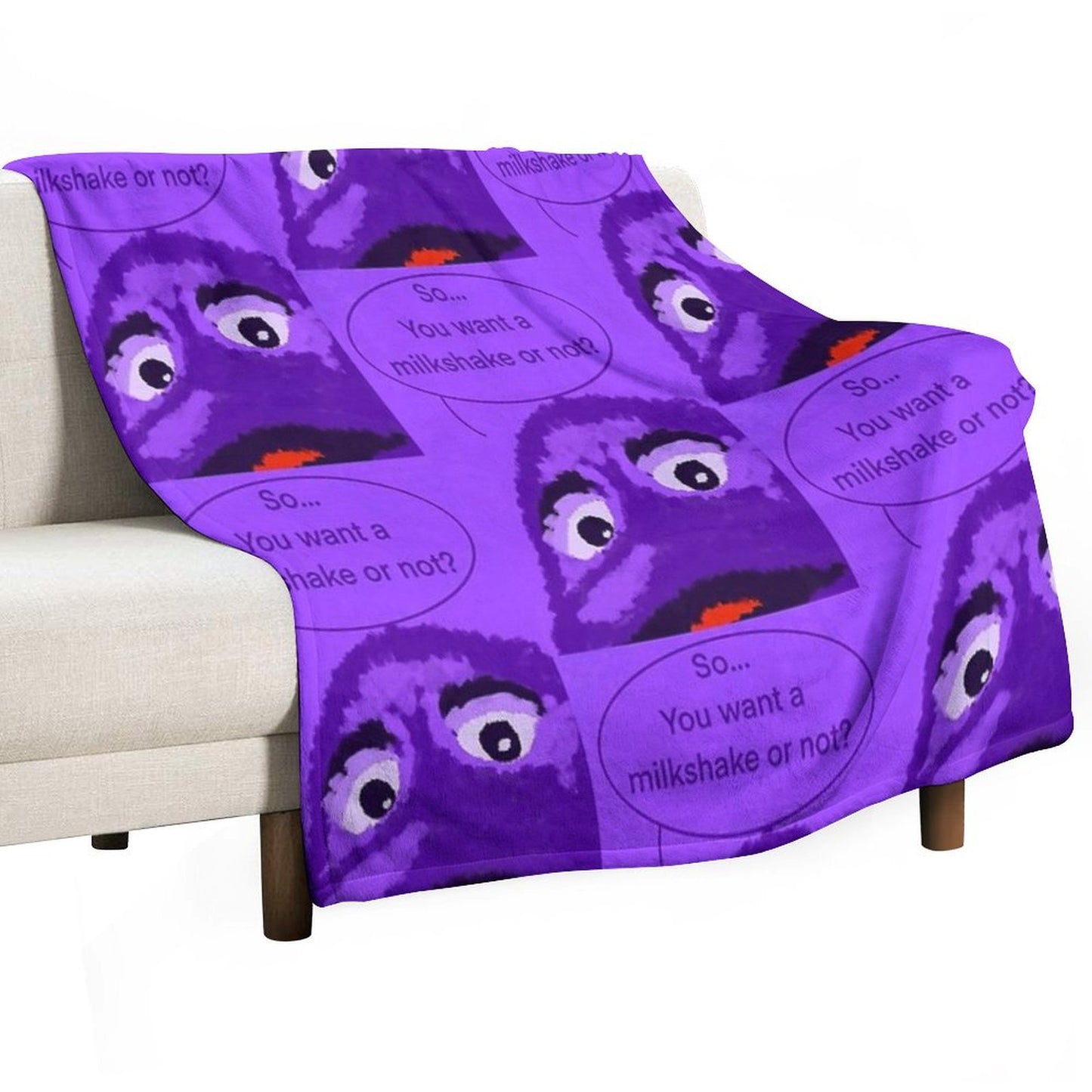 Order Up - Grimace Throw Blanket