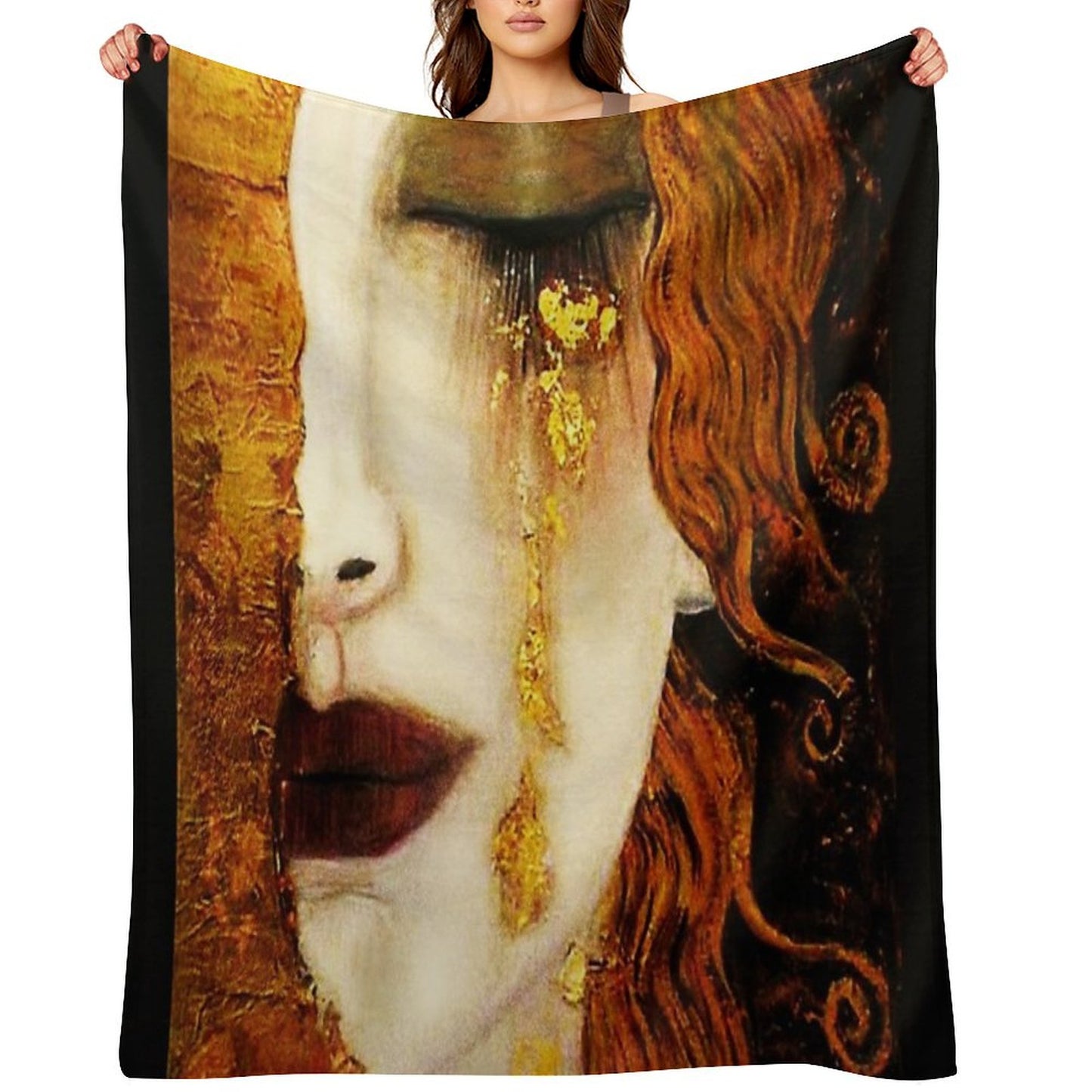 Klimt Golden Tears Throw Blanket