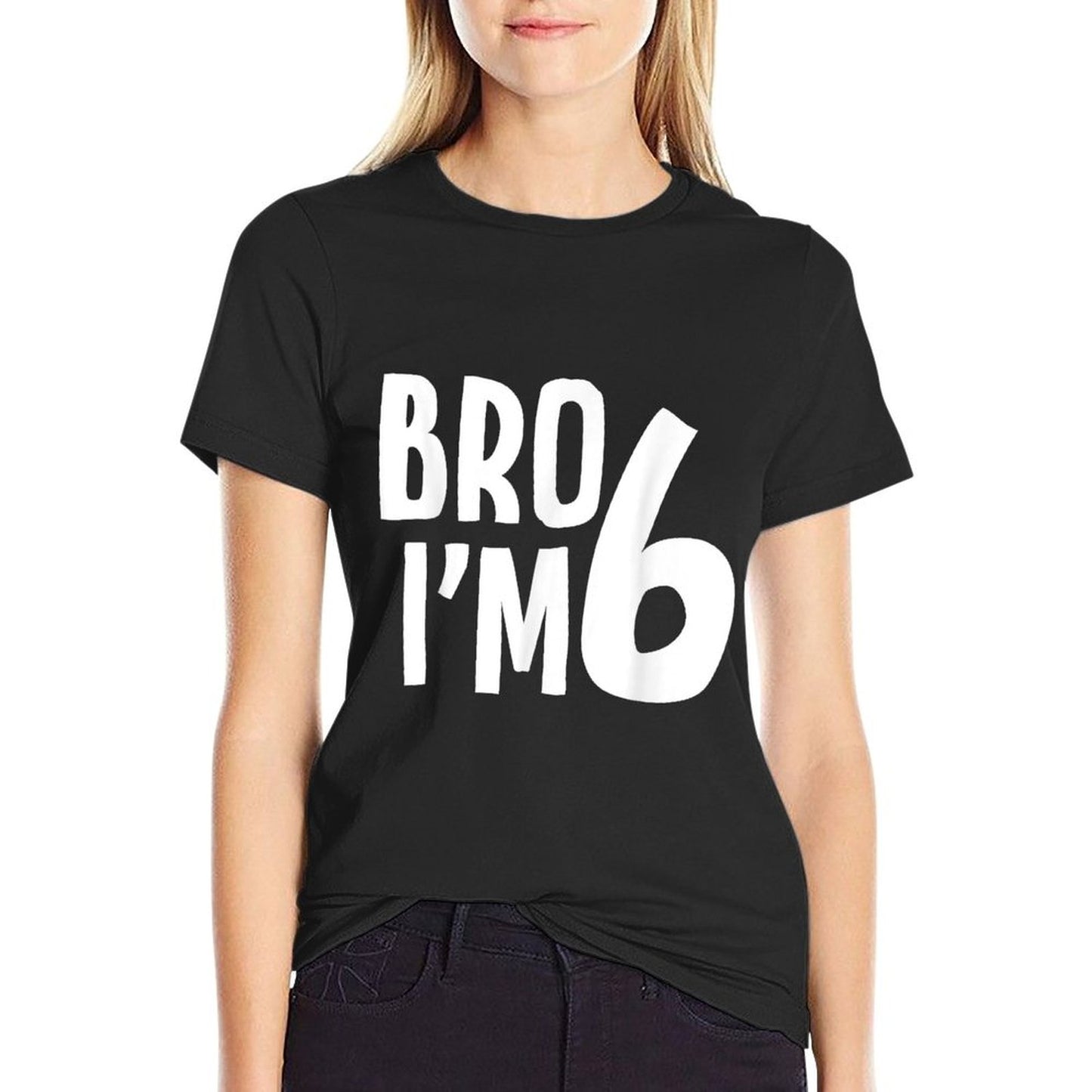 6th Birthday Boy Bro I’m 6 Year Old Boys Kids Six Bday T-Shirt