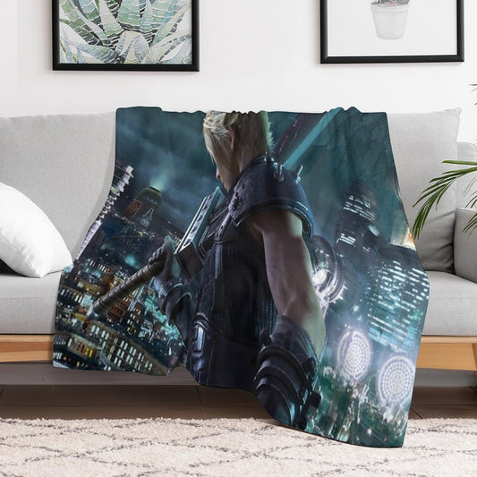 Cloud Final Fantasy VII Remake Throw Blanket