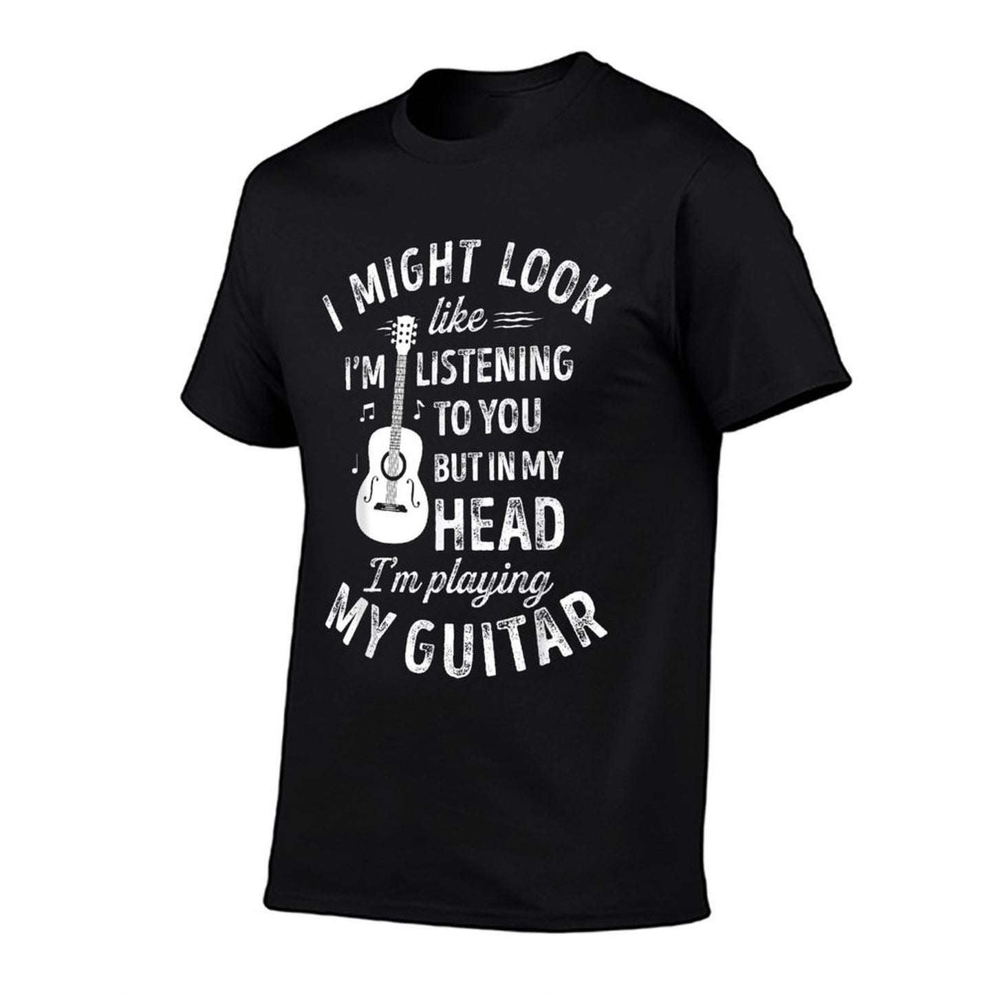 I Might Look Like I'm Listening To You Funny Guitar Music T-Shirt