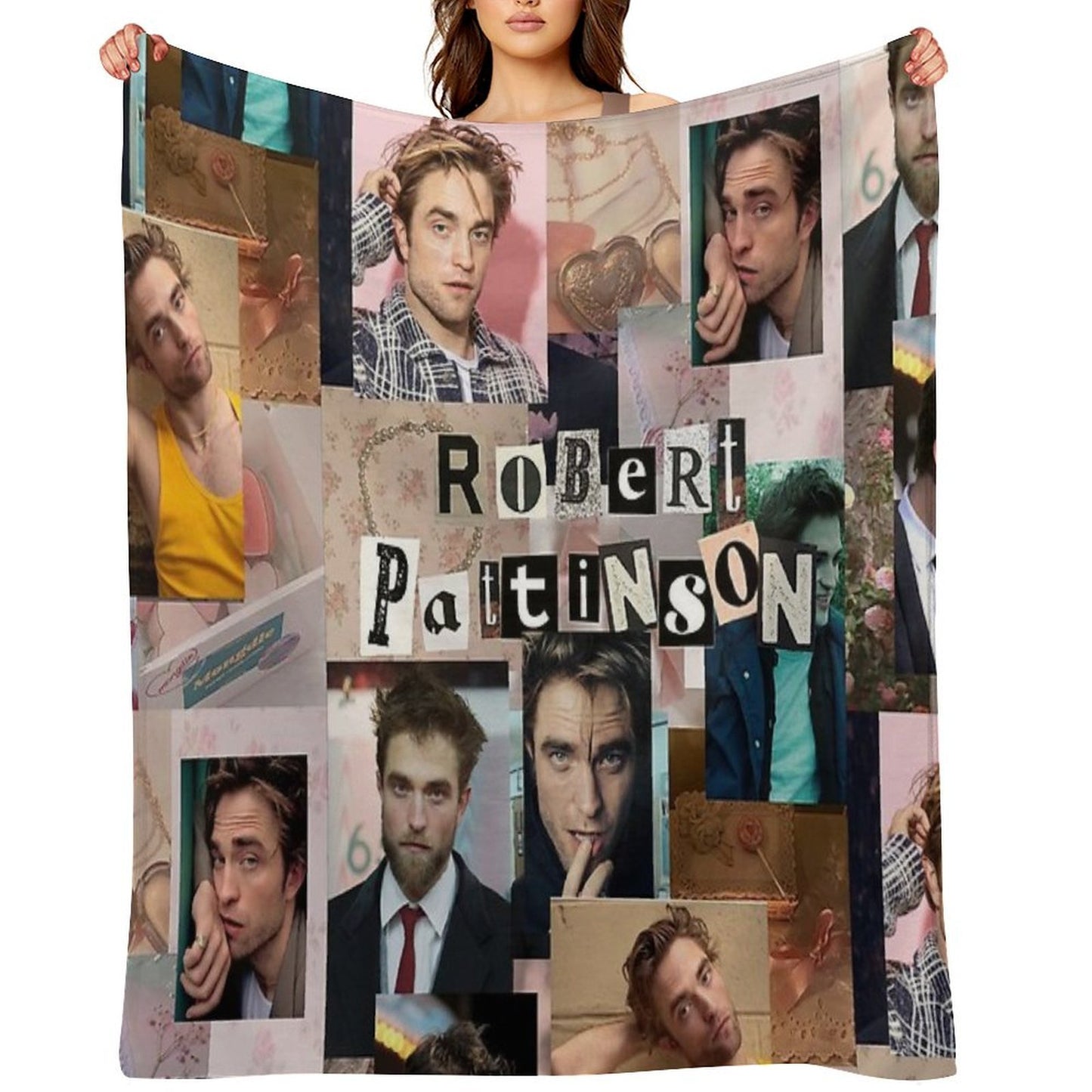 Robert Pattinson Photo Collage High Quality Throw Blanket