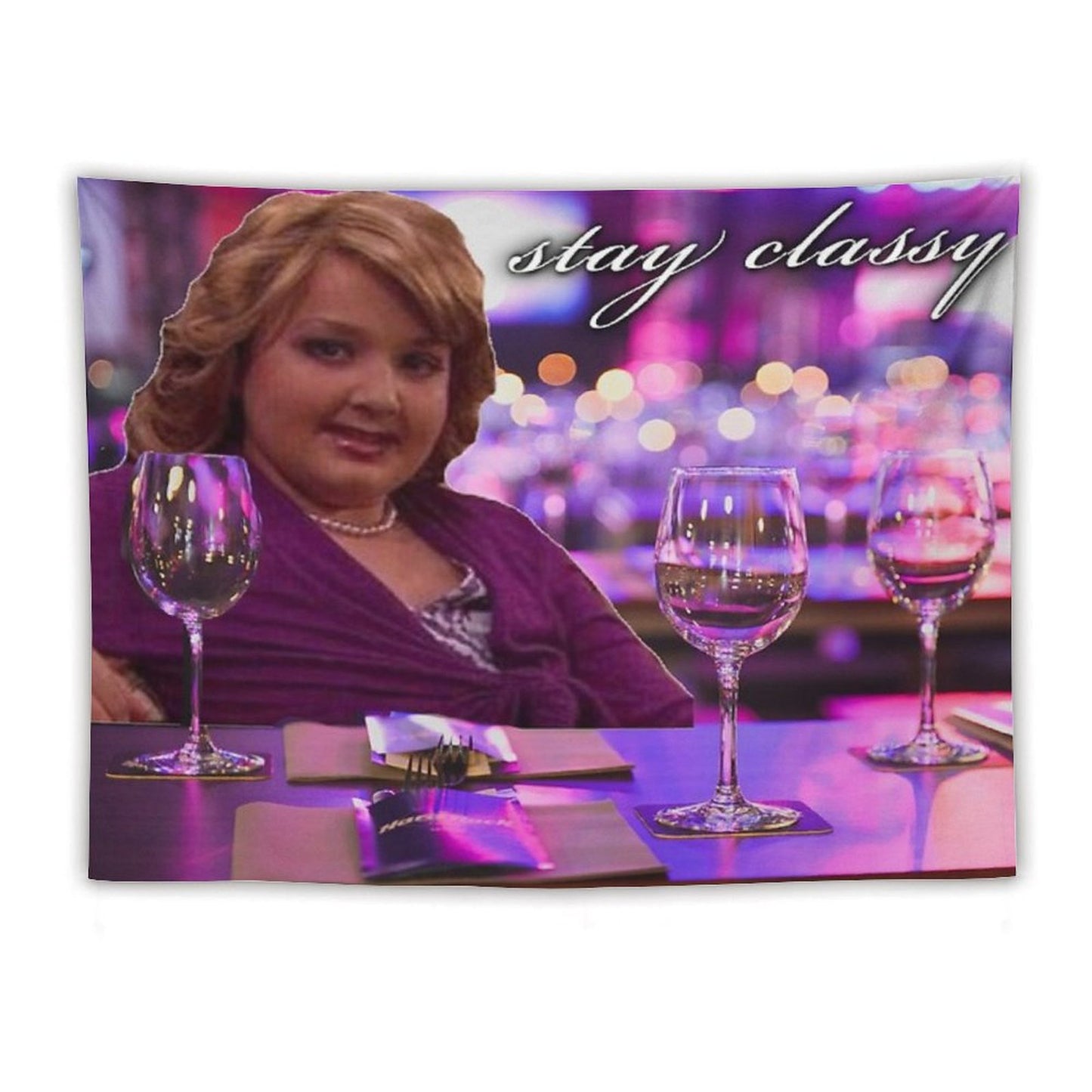 Girl Gibby at The Bar Stay Classy Tapestry