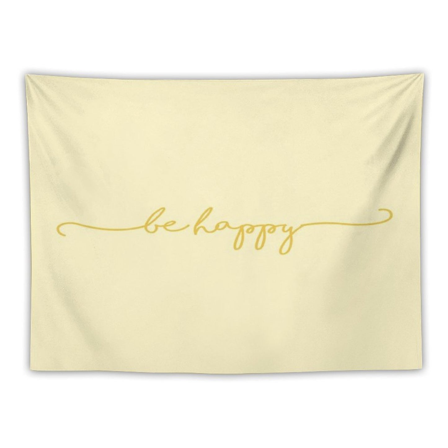 Be Happy-Yellow Tapestry