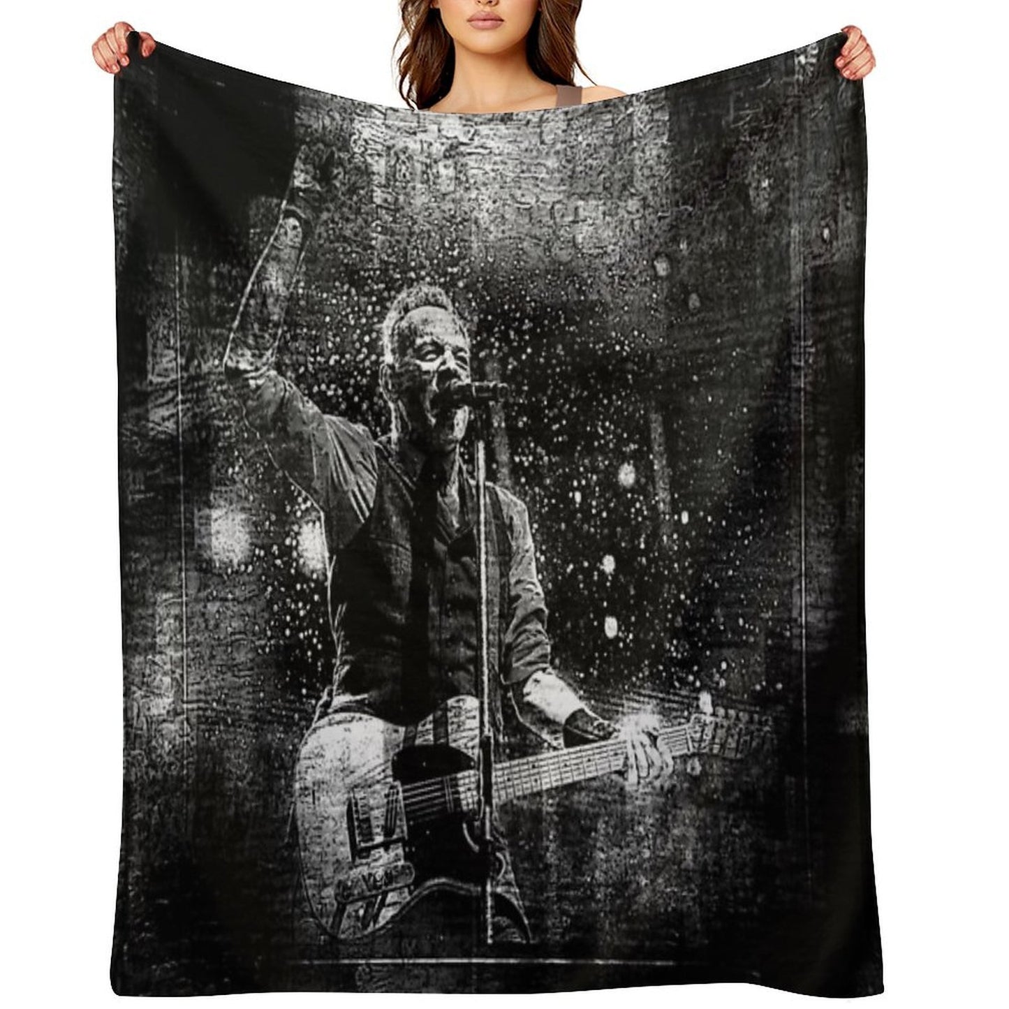 Fanart Tribute. Bruce Digital Fanart Walls Of Fame Throw Blanket