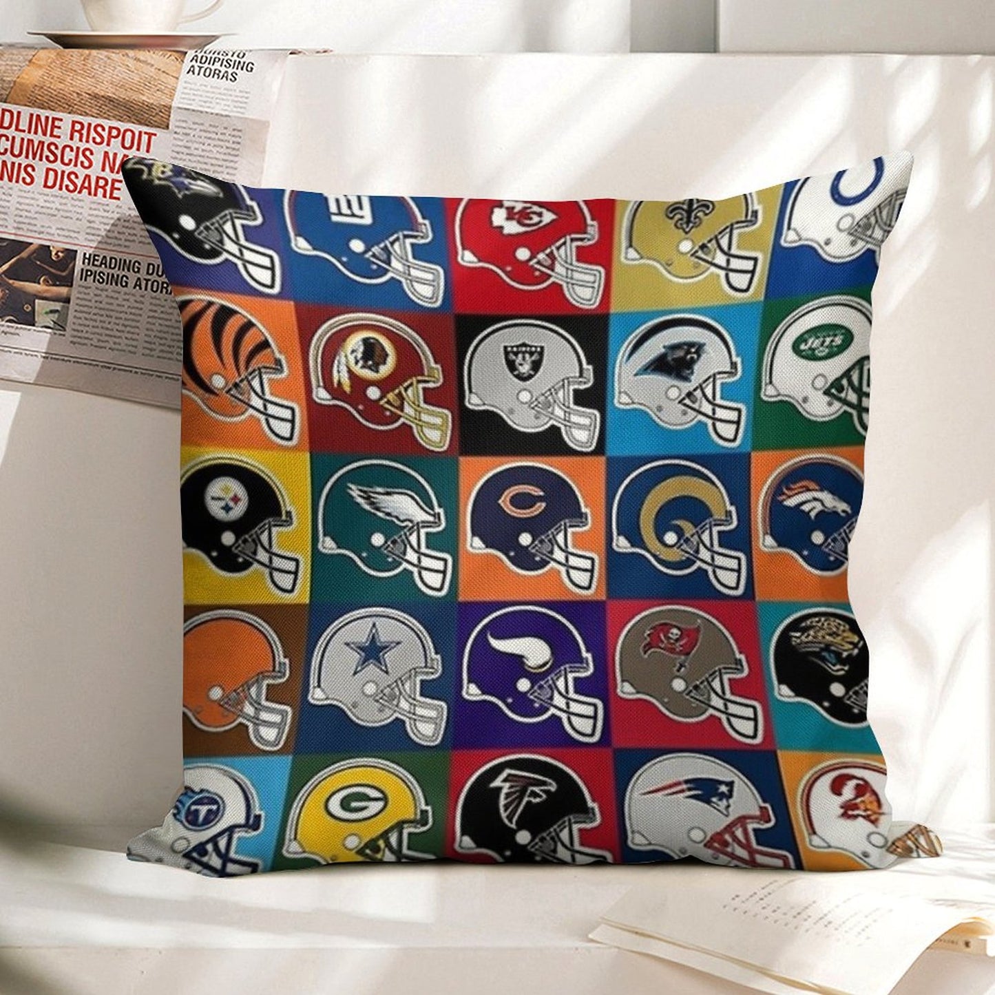 NFL USA Linen Throw Pillow Cover