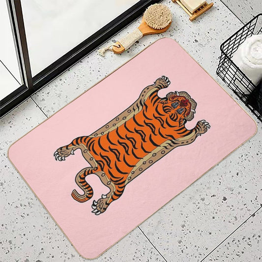 TIBETAN TIGER RUG-pink Bath Mat