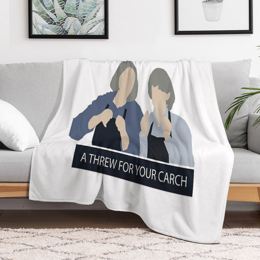 Prude And Trude - Kath And Kim Throw Blanket