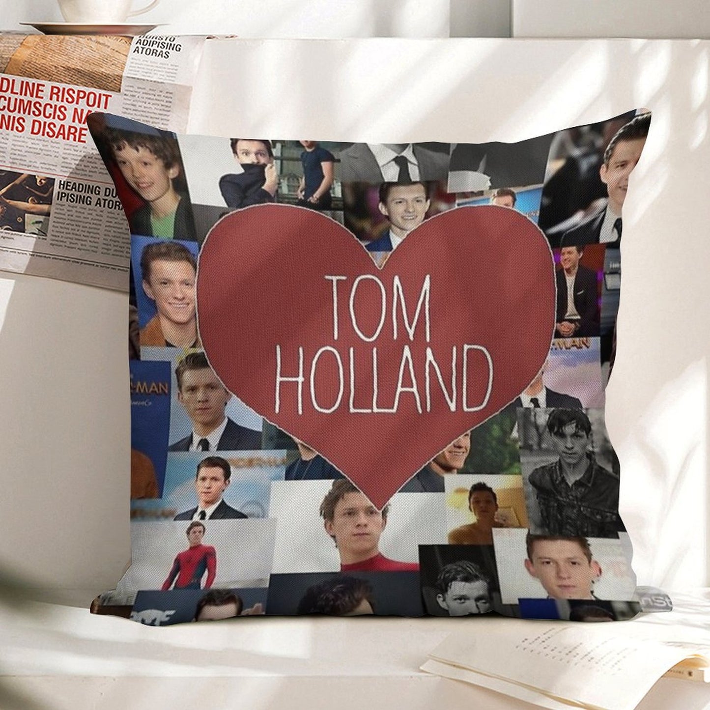 Tom Holland Blanketstickers Linen Throw Pillow Cover