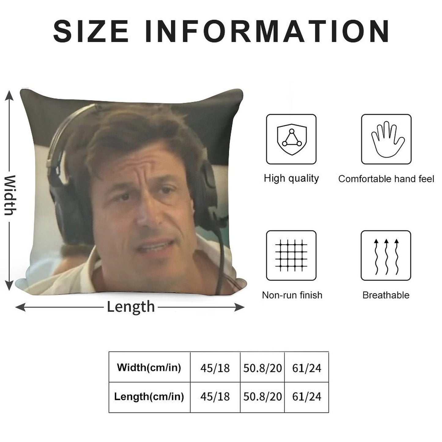 Confused Toto Wolff Soft Easy Maintenance Throw Pillow
