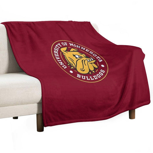 Bulldogs - Circle Design Throw Blanket