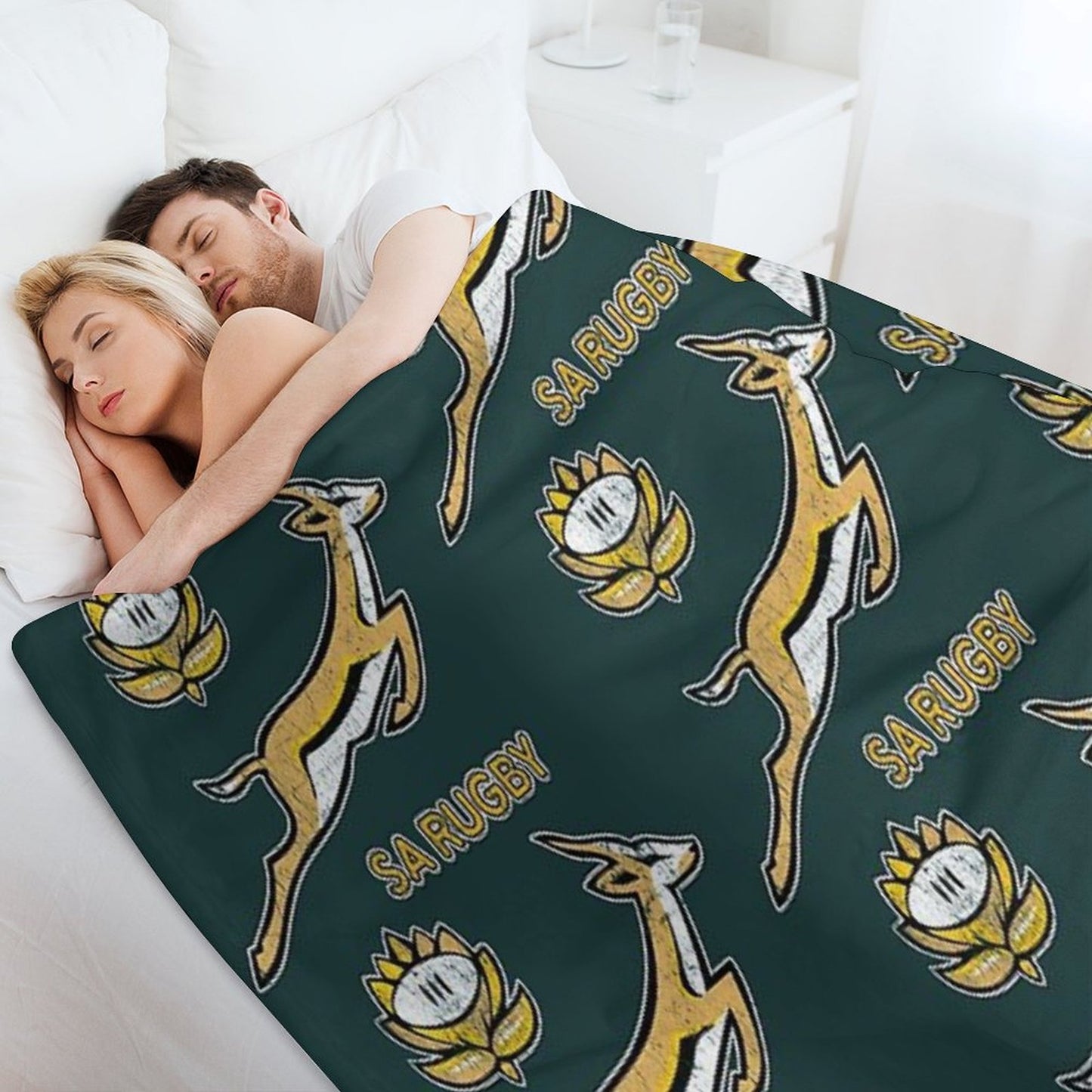 SA Rugby - Vintage Springbok Logo Throw Blanket