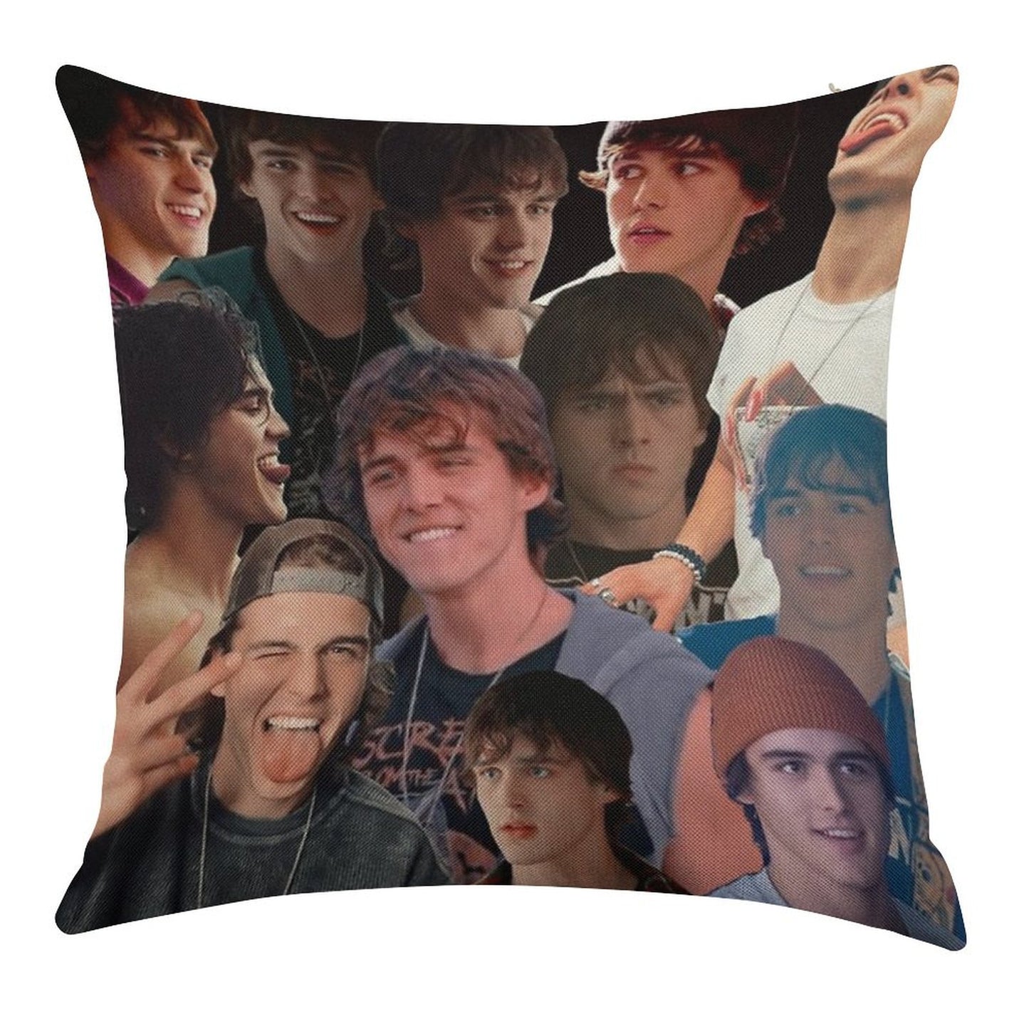 Charlie Gillespie Collage Linen Throw Pillow Cover