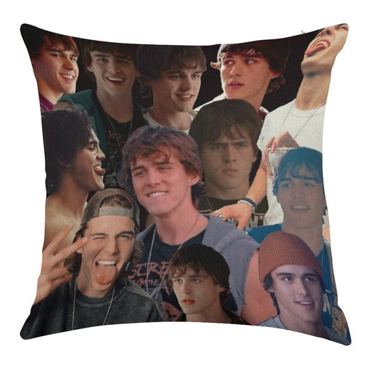 Charlie Gillespie Collage Linen Throw Pillow Cover
