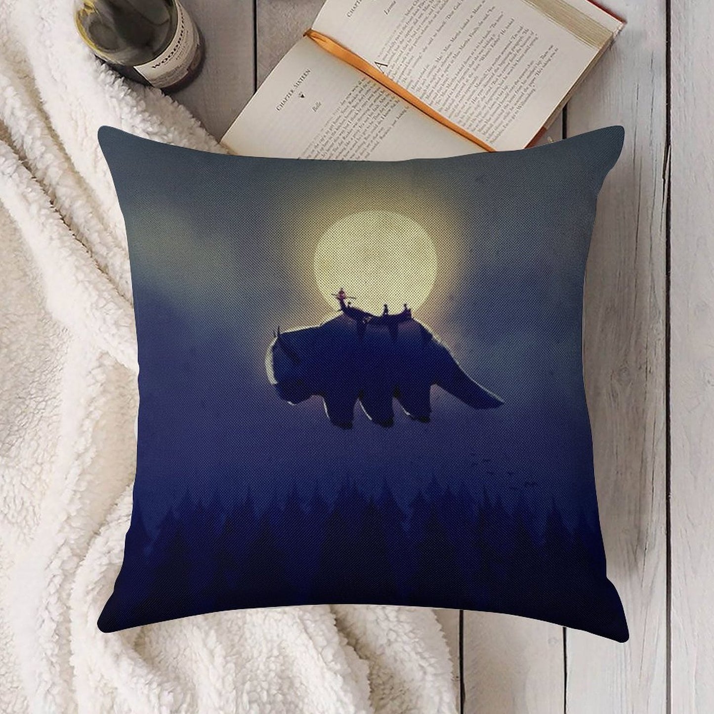 The End of All Things - Night Version Linen Throw Pillow Cover