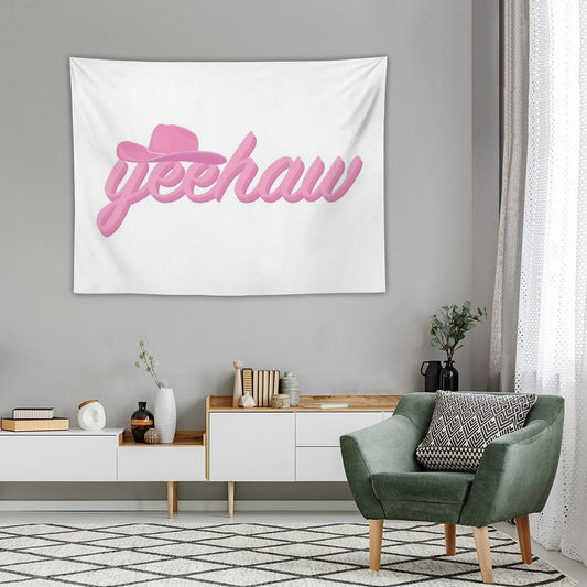 Yeehaw Cowgirl Hat Tapestry