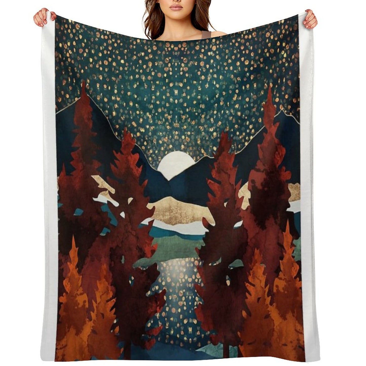 Star Sky Reflection Throw Blanket